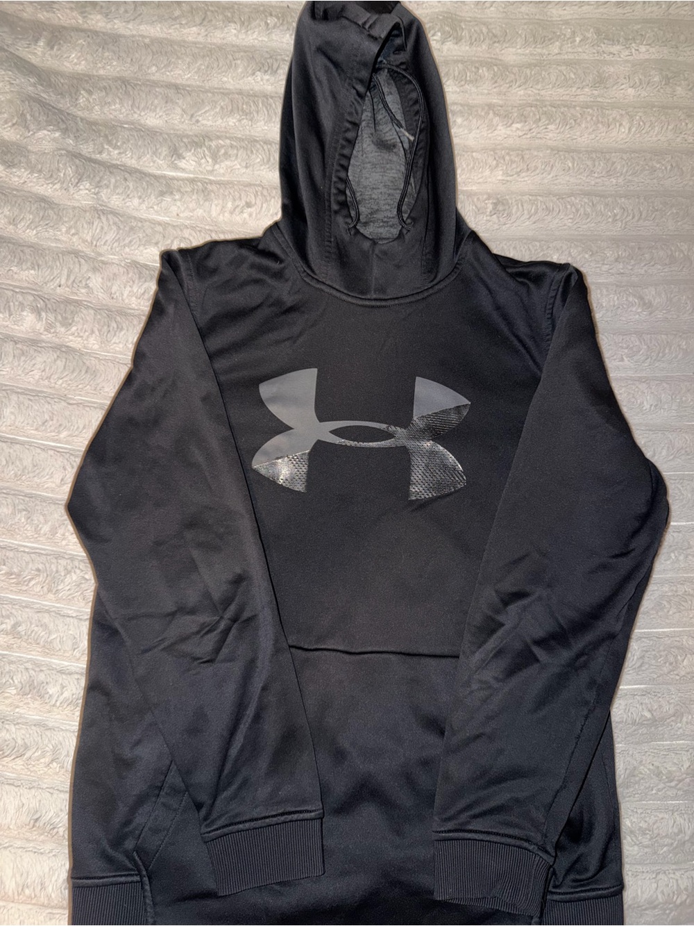 Under Armour Men’s Black Crewneck Hoodie with Reflective Logo